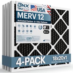 BNX TruFilter 18x20x1 MERV 12 Odor Defense Filters