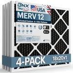 BNX TruFilter 18x20x1 MERV 12 Odor Defense Filters