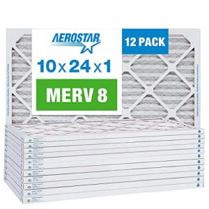 Aerostar 10x24x1 MERV 8 Pleated Air Filters