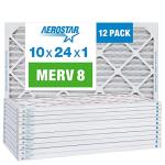Aerostar 10x24x1 MERV 8 Pleated Air Filters