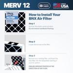 BNX TruFilter 14x18x1 MERV 12 Odor Defense Filter