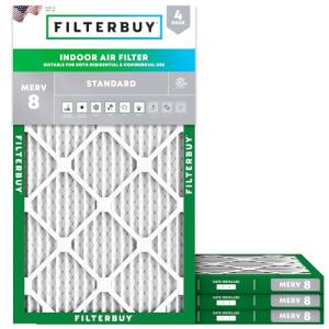 Filterbuy 20x34 Air Filter MERV 8, 4-Pack
