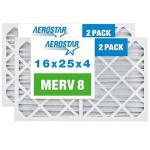 Aerostar 16x25x4 MERV 8 Pleated Air Filters
