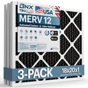 BNX TruFilter 18x20x1 MERV 12 Odor Defense Filters