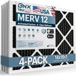 BNX TruFilter Odor Defense 14x18x1 MERV 12 Filters