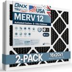 BNX TruFilter 16x20x1 MERV 12 Odor Defense Filters