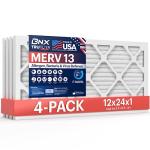 BNX TruFilter 12x24x1 MERV 13 Air Filters (4-Pack)