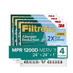 Filtrete 24x24 Air Filter MPR 1200D, 4-Pack