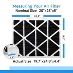 2-Pack MERV 16 Air Filter 20x25x5 for HVAC