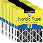 Nordic Pure 16x16 Furnace Air Filters MERV 10 12 Pack