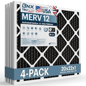 BNX TruFilter MERV 12 Odor Defense Air Filters 4-Pack