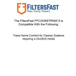 Trane 24x26x5 MERV 13 AC Filters, 2-Pack