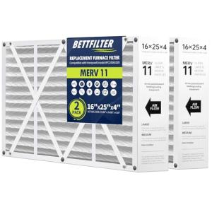 Bettfilter 16x25x4 MERV 11 Air Filters - 2 Pack