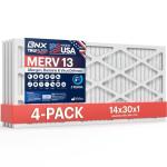 BNX TruFilter 14x30x1 MERV 13 Air Filters 4-Pack