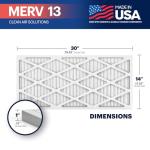 BNX TruFilter 14x30x1 MERV 13 Air Filters 4-Pack