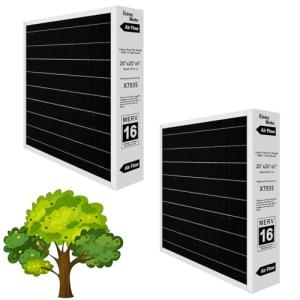 MERV 16 20x20x5 Air Filter Bundle, 2-Pack