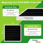 MERV 16 20x20x5 Air Filter Bundle, 2-Pack