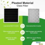 MERV 16 20x20x5 Air Filter Bundle, 2-Pack