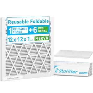 Stafilter Reusable 12x12 Air Filter with Refills
