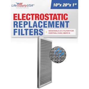 Washable 10x20x1 Electrostatic Air Filter, MERV 8