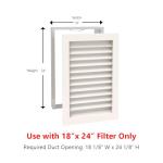 Vertical AC Return Vent Cover - Louvered Design