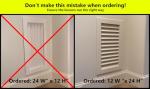 Vertical AC Return Vent Cover - Louvered Design