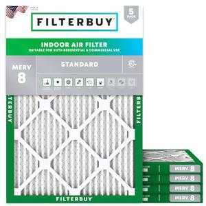 Filterbuy 30x36 MERV 8 Pleated Air Filters 5-Pack