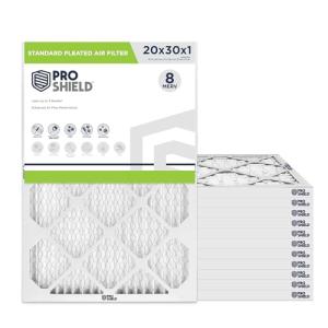 20x30x1 MERV 8 Pleated Filter Pack of 12