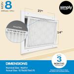 14x27x1 MERV 8 Air Filters, 6 Pack