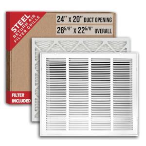 24x20 Steel Return Air Filter Grille with Door