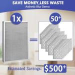 16x25x5 Washable MERV8 Furnace Filter - 1 Pack