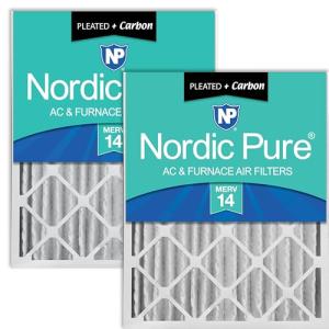 Nordic Pure Pleated Air Filters MERV 14, 2 Pack