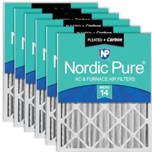 Nordic Pure MERV 14 Carbon Pleated Air Filters 6 Pack
