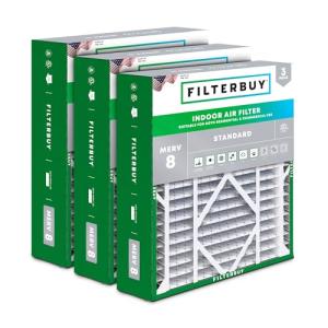 21x24.5x5 MERV 8 Pleated Air Filters (3-Pack)