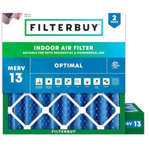 Filterbuy 19x19x4 MERV 13 Air Filters (2-Pack)
