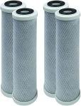 4 Pack Carbon Block Water Filters for Watts Models