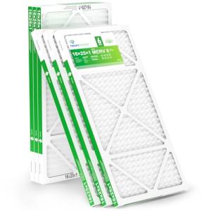 TRIGHTFILTERS 16x25x1 MERV 8 Air Filter 6 Pack