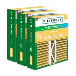 16x22x5 MERV 11 Allergen Air Filter 3-Pack