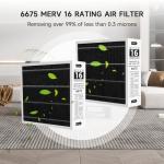 20x25x5 Merv 16 Furnace Air Filters 2 Pack