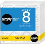 16x16x1 Air Filter 8 Pack, MERV 8