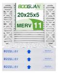 BOOGUAN 20x25x5 MERV 11 Air Filter 3-Pack