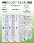 BOOGUAN 20x25x5 MERV 11 Air Filter 3-Pack