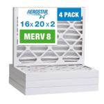 Aerostar 16x20x2 MERV 8 Air Filter 4-Pack