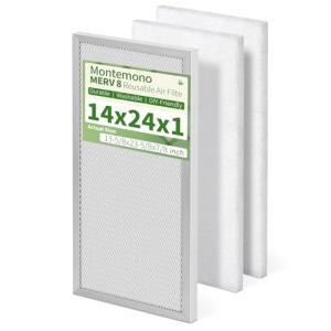 Montemono 14x24x1 Reusable MERV 8 Air Filter