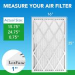 LotFancy 16x25x1 Pleated Air Filter MERV 8 (4-Pack)