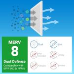 LotFancy 16x25x1 Pleated Air Filter MERV 8 (4-Pack)