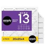 20x25x4 MERV 13 Air Filter, 6 Pack