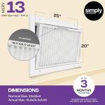 20x25x4 MERV 13 Air Filter, 6 Pack