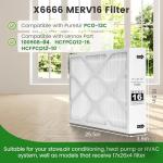 X6666 MERV 16 Air Filter, 43.2 x 66 cm