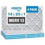Aerostar 14x20x1 MERV 13 HVAC Filter Pack